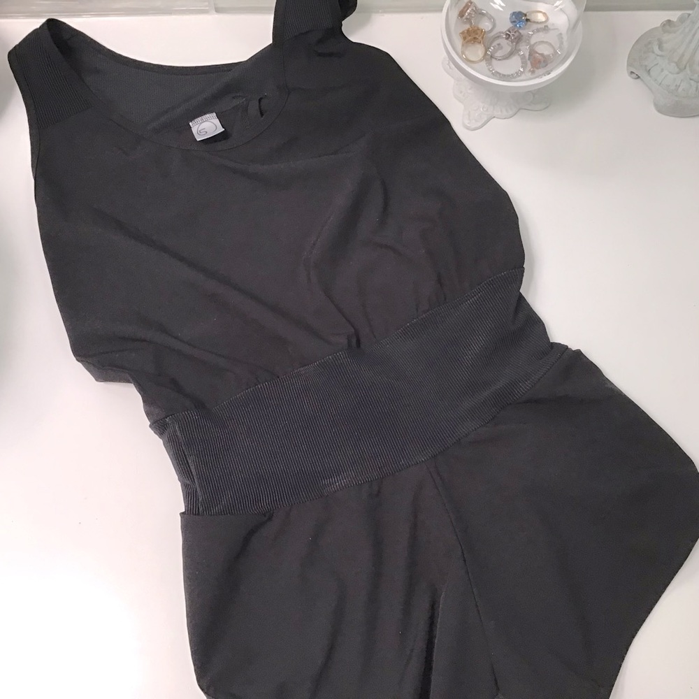 Five Dancewear Black Dance Romper Sz S EUC!